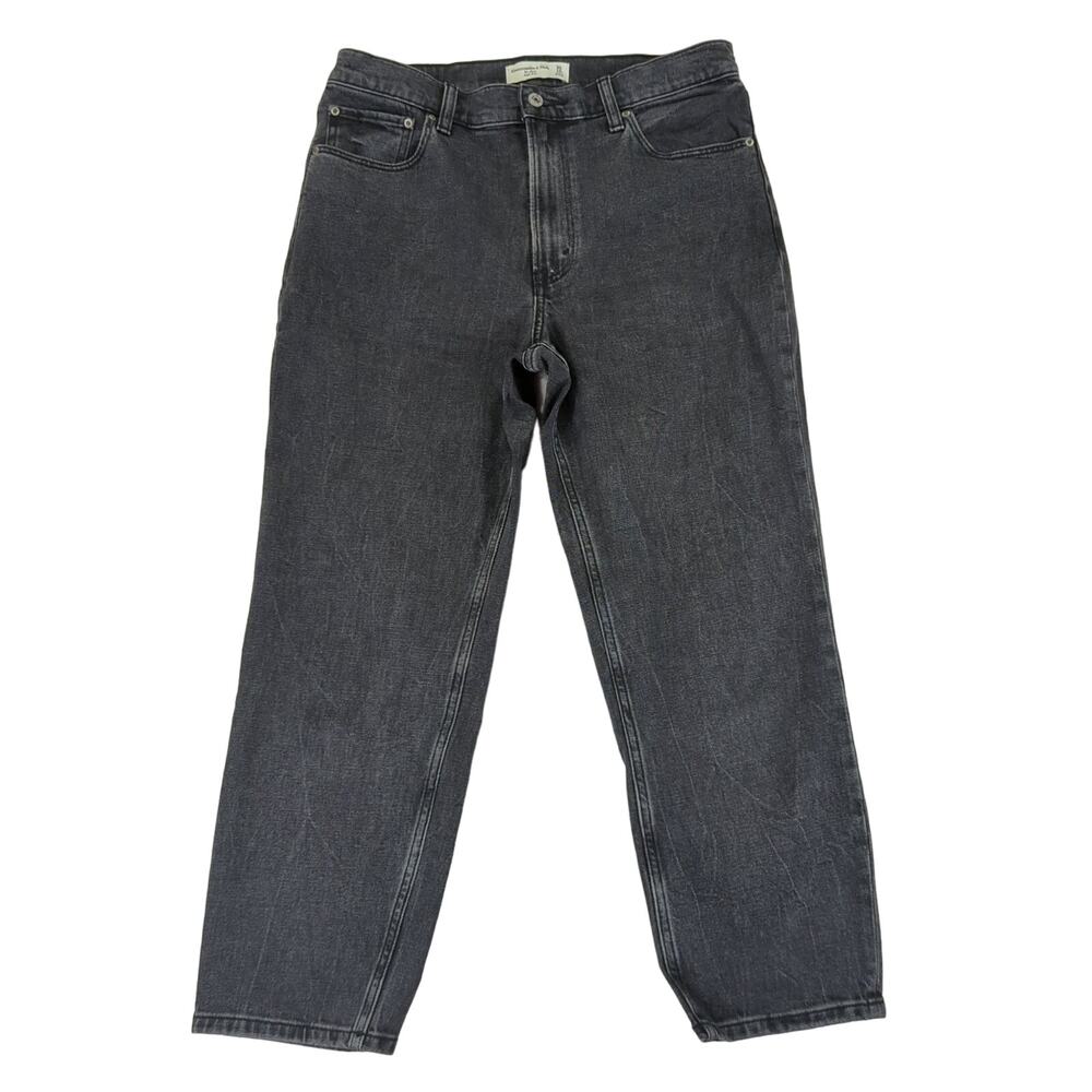 Abercrombie & Fitch The Mom High-rise Jeans Black Wash Women's 30 Short Petite